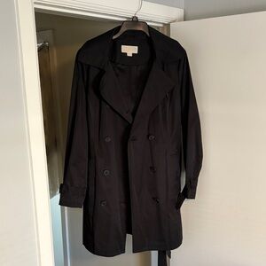 NWOT Michael kors Black Double-Breasted Trench Coat size XL